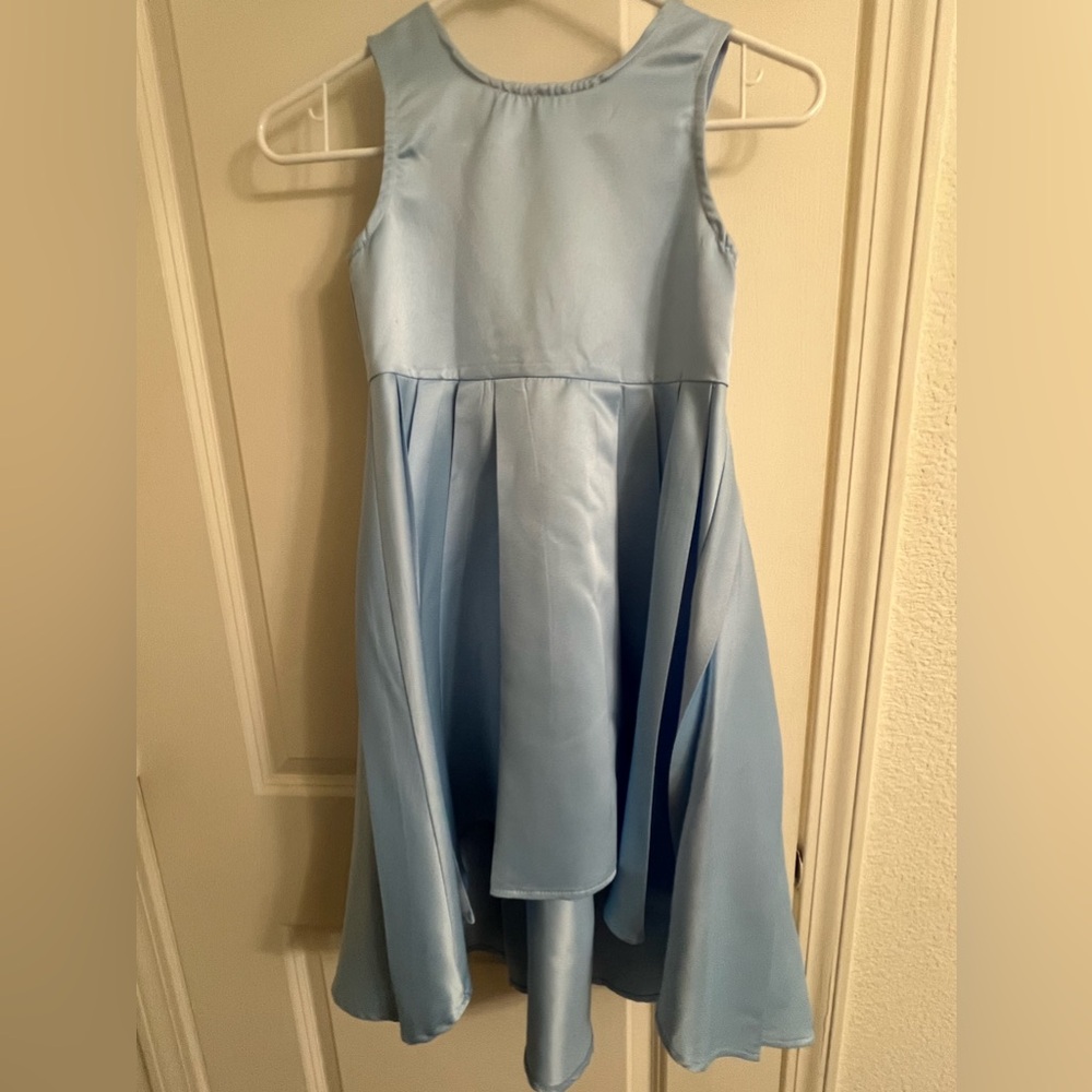 Baby blue short long dress